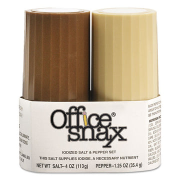 Office Snax® Condiment Set, 4 Oz Salt, 1.5 Oz Pepper, Two-shaker Set freeshipping - TVN Wholesale